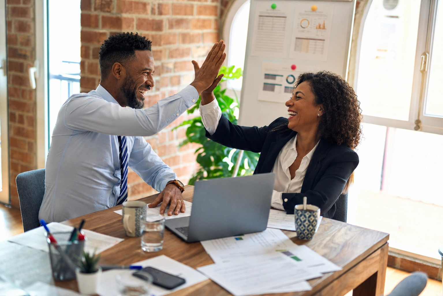 Business professionals in discussion
